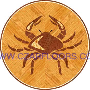 Flooring inlay: Cancer Wood Medallion
